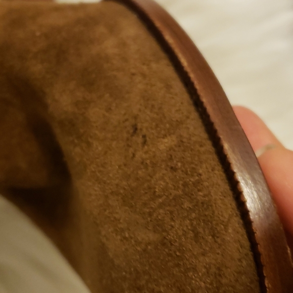 Closed Suede Booties brown size 41 ankle height Leather - Picture 6 of 9